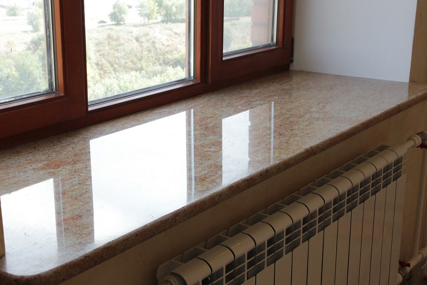 Подоконники и отливы из мрамора